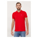 Bavlněné polo tričko Tommy Jeans červená barva, DM0DM18312