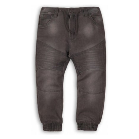 Kalhoty chlapecké džínové s elastenem, nohavice do gumy, Minoti, MONO 8, šedá