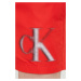 Plavkové šortky Calvin Klein červená barva