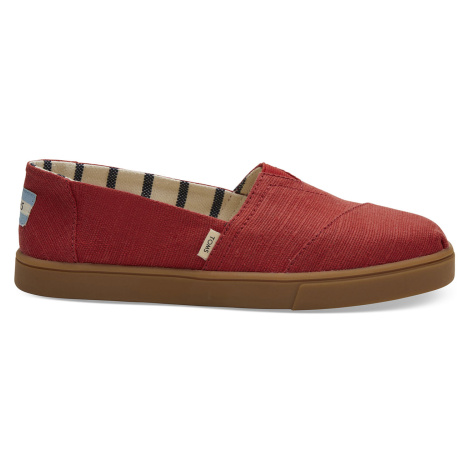 Toms Red Canvas Women's Cupsole Alpargatas