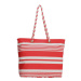 PE-Florence Červeno-bílá pruhovaná plážová taška "Vacation"