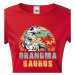 Dámské tričko pro babičky s potiskem Grandmasaurus - skvělý dárek pro babičky