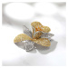 Éternelle Exkluzivní brož Swarovski Elements Ruzziera - květina B8009-LXT0406 Zlatá