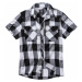 Brandit Košile Checkshirt Halfsleeve bílá | černá