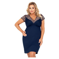 Luxusní noční košilka Greta II tmavě plus size