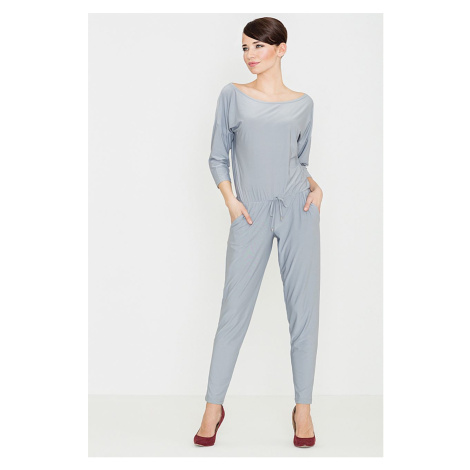 Lenitif Woman's Jumpsuit K145 Grey