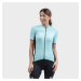ALÉ Cyklistický dres s krátkým rukávem - COLOR BLOCK LADY - světle modrá