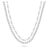 Brilio Silver Jemný dvojitý stříbrný náhrdelník NCL142W