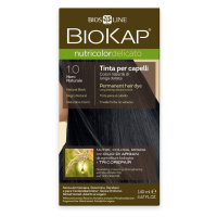 BIOKAP Nutricolor Delicato 1.0 Černá přírodní barva na vlasy 140 ml