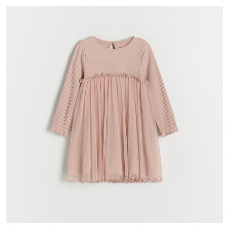Reserved - Šaty s tylovou sukní - Růžová