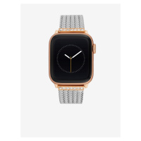 Řemínek pro hodinky Apple Watch s krystaly ve stříbrné barvě Anne Klein