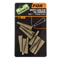 FOX Edges Slik Lead Clip Tail Rubber Trans Khaki Velikost 10 10ks