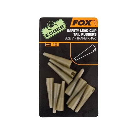 FOX Edges Slik Lead Clip Tail Rubber Trans Khaki Velikost 10 10ks
