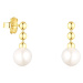 Tous Elegantní pozlacené náušnice s perlami Gloss 111233590