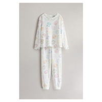 H & M - Vzorované žerzejové pyžamo - bílá