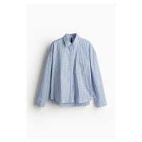 H & M - Oversized bavlněná košile - modrá