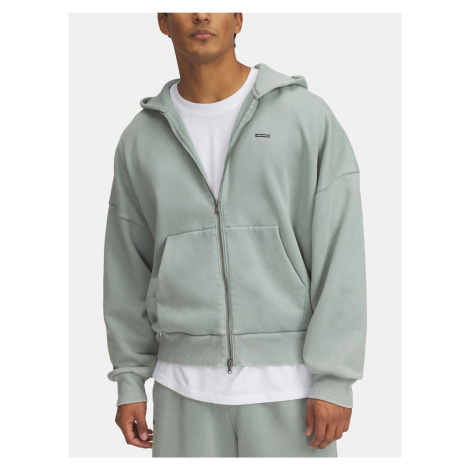 Mikina Under Armour Icon Hwt Fleece Wash FZ Man Green