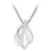 Silver Cat Třpytivý stříbrný náhrdelník s kubickými zirkony SC481 (řetízek, přívěsek)