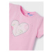 Set trička s krátkým rukávem a sukýnky HEARTS růžový BABY Mayoral