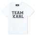 Dětské bavlněné tričko Karl Lagerfeld bílá barva, s potiskem