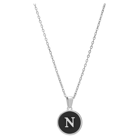 Troli Originální ocelový náhrdelník s písmenem N