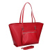 Dámská kožená kabelka Facebag 2v1 - červená