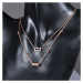 Victoria Filippi Stainless Steel Dvojitý ocelový náhrdelník Alain Gold - chirurgická ocel NHN170