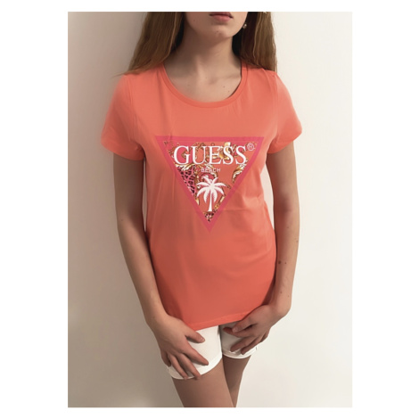 Dámské triko Guess E2GI02 růžové | růžová
