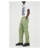 Kalhoty Levi's PATCH POCKET CARGO pánské, zelená barva, ve střihu cargo