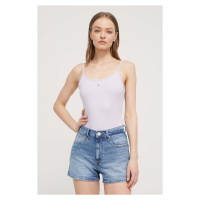 Body Tommy Jeans dámské, fialová barva, DW0DW17993