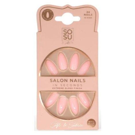 SOSU Cosmetics Umělé nehty Soft & Subtle (Salon Nails) 24 ks