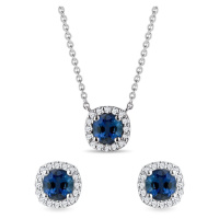 Set luxusních šperků s diamanty a safíry KLENOTA