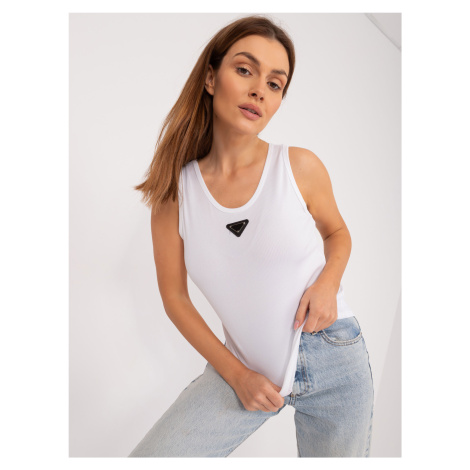 BÍLÝ ŽEBROVANÝ BASIC TOP -WHITE Bílá