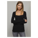 Cool & Sexy Women's Black Square Collar Blouse