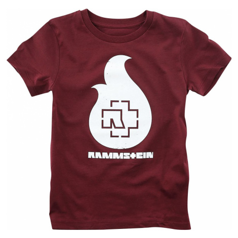 Rammstein Kids - Flamme detské tricko burgundská červeň