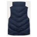 Tmavě modrá oboustranná dámská péřová vesta (5M3179-215)