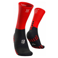 Compressport MID COMPRESSION SOCKS Vysoké běžecké ponožky, červená, velikost