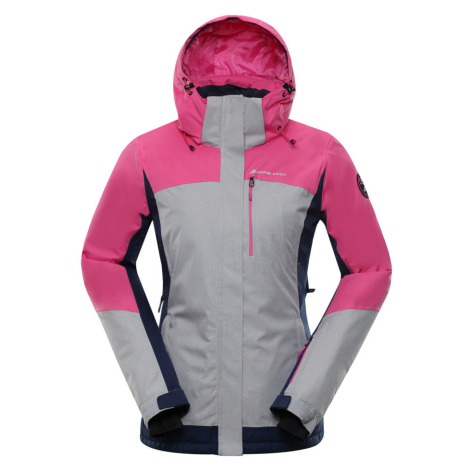 Dámská zimní bunda Alpine Pro SARDARA 3 - šedo-růžová