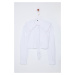 Trendyol White Lace Collar and Tie Detail Regular Pattern Woven Shirt