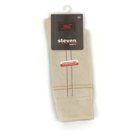 Steven 056 21 vzor světle béžové Pánské ponožky