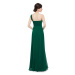dlouhé zelené společenské šaty na jedno rameno Elizé