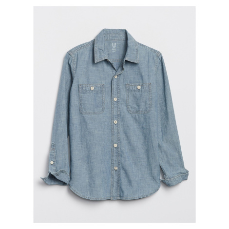 Modrá klučičí košile hambray carpenter shirt GAP