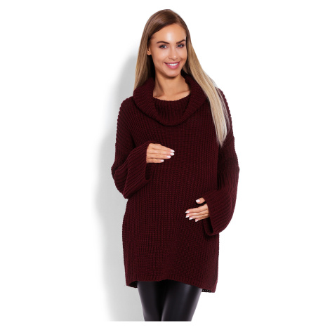Masivní pletený svetr pro těhotné s rolákem 70012C PeeKaBoo
