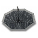 Bíločerný dámský plně automatický deštník se vzorem Alika Doppler