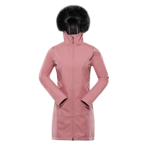 Kabát dámský ALPINE PRO IBORA softshellový růžový
