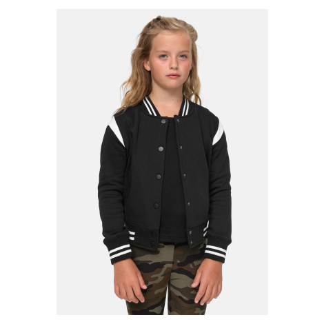 Dívčí inset College Sweat Jacket černo/bílá Urban Classics