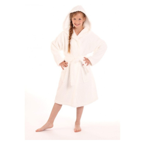 Dětský župan Athena bílý s kapucí model 17058147 - Vestis