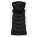 Černá dámská péřová vesta s kapucí (5M720-392)