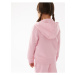 Růžová holčičí basic mikina na zip s kapucí Marks & Spencer