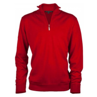 GREGNORMAN MERINO (50:50) ZIP-NECK Pánský golfový svetr, červená, velikost